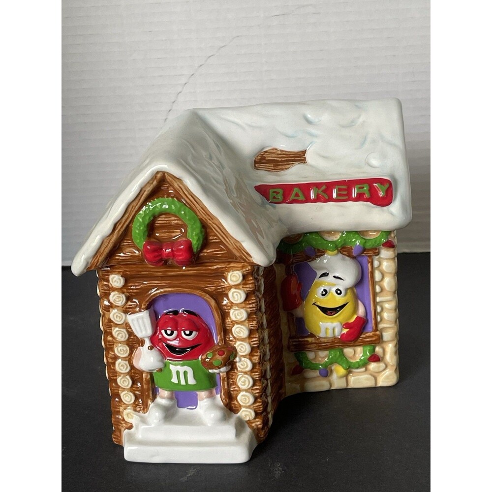 M&M’s Bakery Cookie Jar Christmas Ceramic